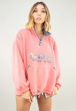 VINTAGE OVERSIZED 1/4 ZIP FILA FLEECE