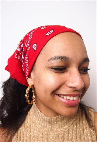 RED BANDANA SCARF