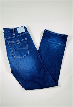 Vintage W36 Armani Denim Jeans In Blue