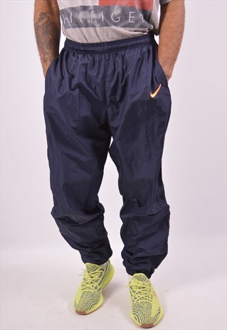 VINTAGE NIKE TRACKSUIT TROUSERS NAVY BLUE