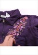 VINTAGE 90'S CABIN CREEK SWEATSHIRT FLOWER QUARTER ZIP