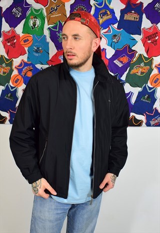 VINTAGE 90S KICKERS BLACK CLASSIC ZIP JACKET