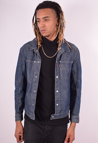 LEVI'S MENS VINTAGE DENIM JACKET SMALL BLUE 90S