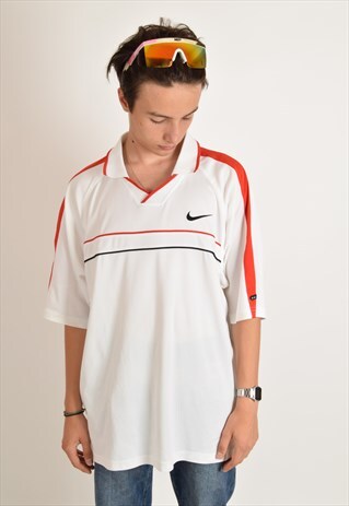 VINTAGE NIKE AGASSI TENNIS DRI-FIT T-SHIRT MADE IN USA