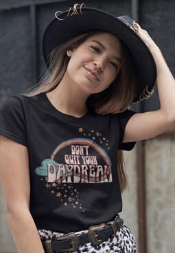 Daydream, Black vintage inspired boyfriend t shirt