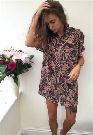 CRAZY PATTERN OVERSIZED UNISEX RETRO VINTAGE FESTIVAL SHIRT
