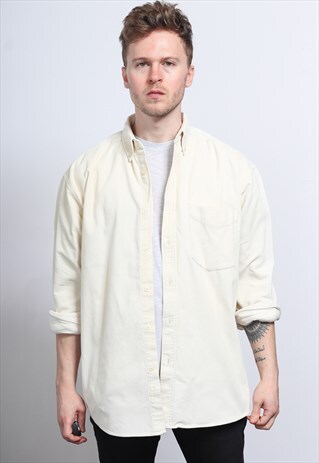 VINTAGE CORDUROY CORD SHIRT CREAM