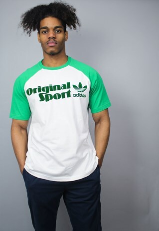 VINTAGE ADIDAS SPELLOUT CREW NECK T-SHIRT