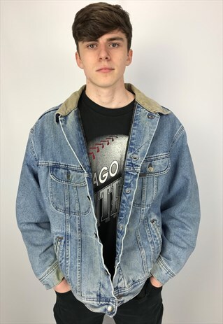 90S VINTAGE LEE RIDERS RIVETED QUILTED DENIM JACKET