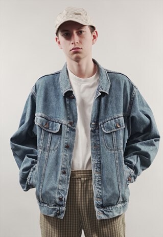 VINTAGE 90'S VALENTINO MID-BLUE DENIM JACKET