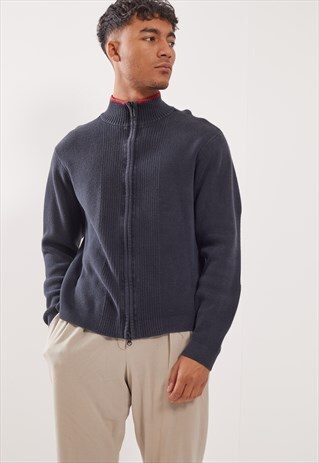 VINTAGE TOMMY HILFIGER KNITTED ZIP-UP SWEATSHIRT
