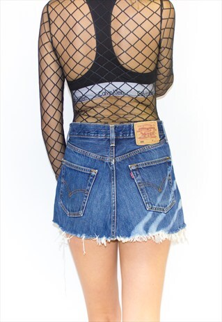 90'S BLEACH PATTERN 501 LEVI'S SKIRT