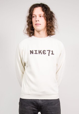 VINTAGE 90'S BEIGE NIKE SWEATER JUMPER