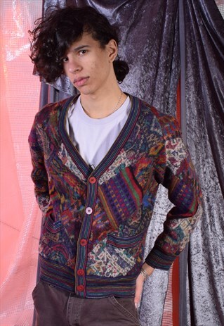 VINTAGE MISSONI MULTI COLOUR KNITTED CARDIGAN
