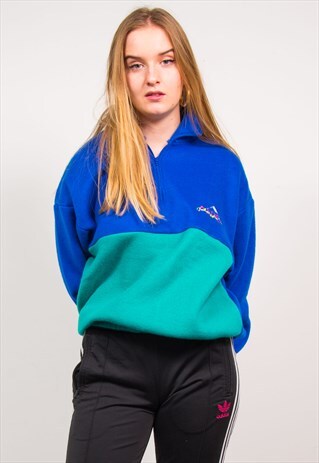 VINTAGE 90'S SUPER SOFT QUARTER ZIP FLEECE JUMPER