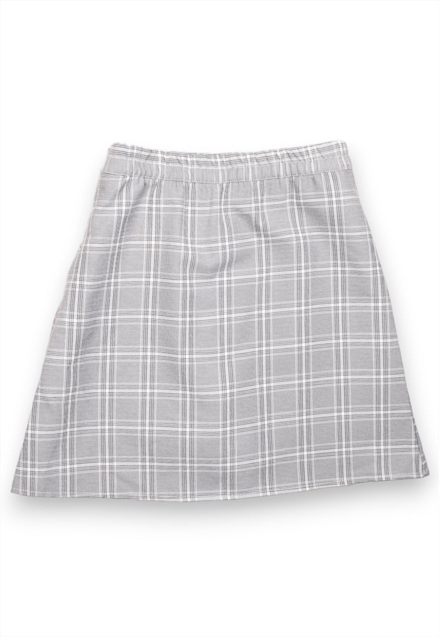 Light blue outlet plaid school skirt