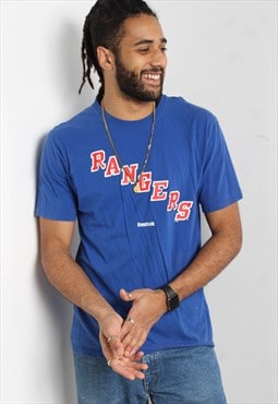 Vintage Reebok New York Rangers T-Shirt Blue