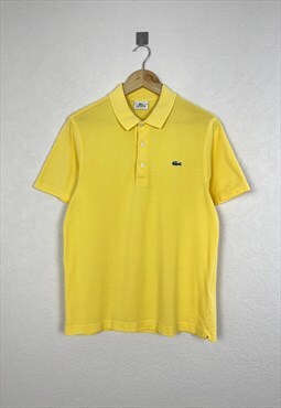 Vintage 90s LACOSTE  Sport Polo Shirt Yellow Size 4