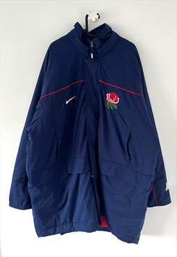 Vintage Nike England rugby navy blue manager coat XXL