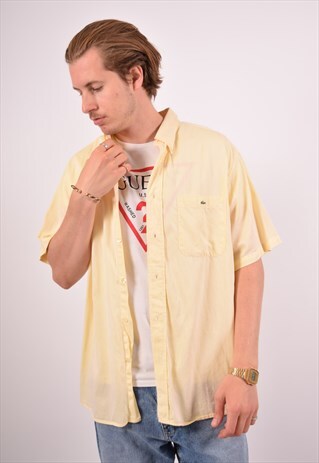 VINTAGE LACOSTE SHIRT SHORT SLEEVE YELLOW