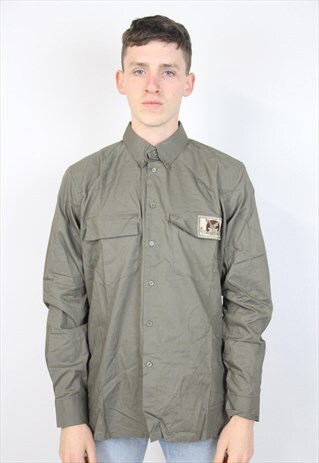 VINTAGE 90'S KHAKI PRINT SHIRT
