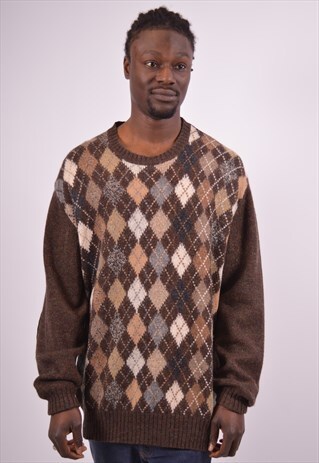 VINTAGE VALENTINO JUMPER SWEATER BROWN