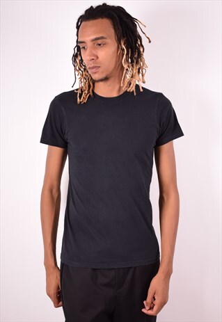 CALVIN KLEIN MENS VINTAGE T-SHIRT TOP SMALL BLACK 90S