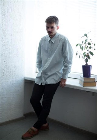 VINTAGE 90'S WHITE CHECKED SHIRT