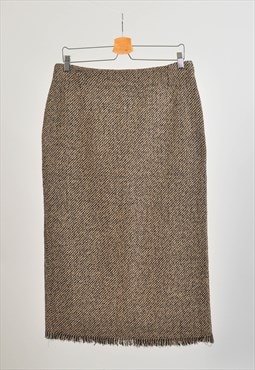 Vintage 00s midi skirt in brown