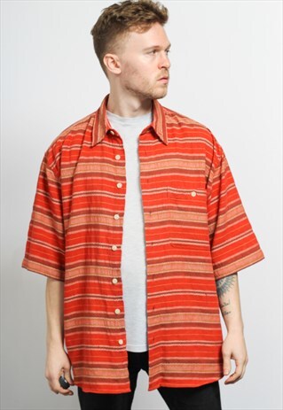 VINTAGE AZTEC PATTERNED SHIRT