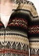 ABSTRACT PATTERN KNITWEAR HANDKNITTED CARDIGAN 5408