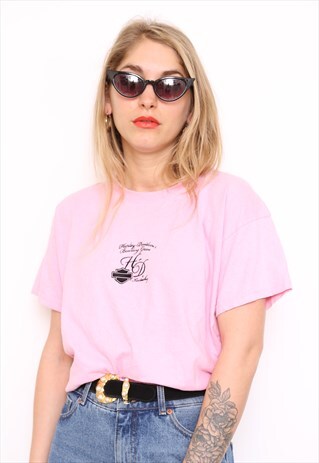 VINTAGE HARLEY DAVIDSON PINK TOP T-SHIRT