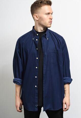 VINTAGE CORDUROY SHIRT BLUE