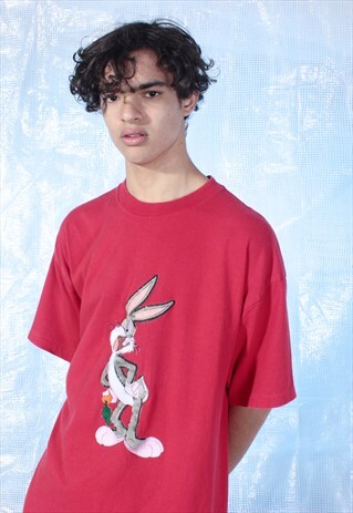 VINTAGE WARNER BROTHERS RED BUGS BUNNY TEE