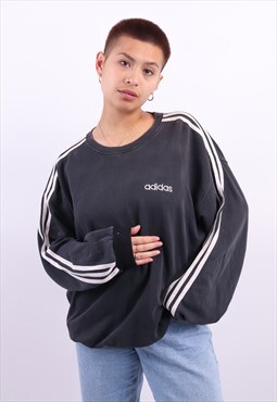 Vintage Adidas Small Logo Sweatshirt in Black