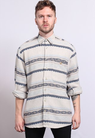 VINTAGE AZTEC PATTERNED SHIRT