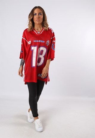 NFL OVERSIZED T-SHIRT SPORT JERSEY TOP FOOTBALL (D2V)