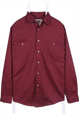 Vintage 90's Wrangler Shirt Long Sleeve Button Up Plain