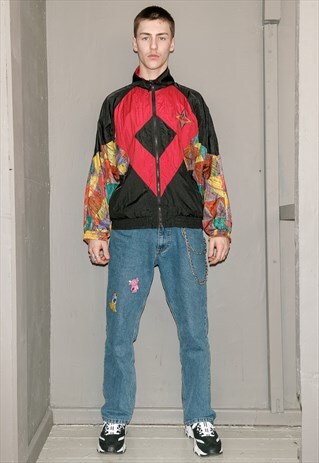 VINTAGE MULTICOLOR RAVE JACKET / 1990S