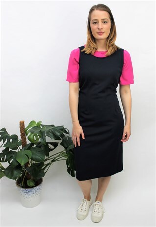VINTAGE 1990S NAVY PINAFORE DRESS