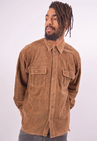 VINTAGE WRANGLER CORDUROY SHIRT BROWN