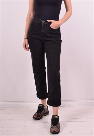 LEE WOMENS VINTAGE JEANS W30 L30 BLACK 90S