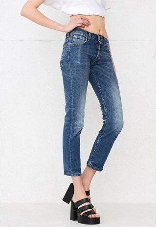 VINTAGE BLUE LEE SKINNY FIT DENIM JEANS