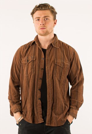 VINTAGE BROWN CORDUROY SHIRT