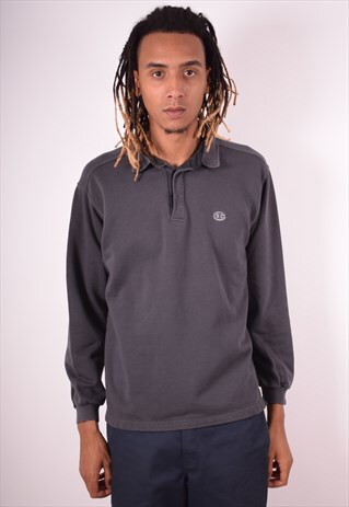 CHAMPION MENS VINTAGE SWEATSHIRT JUMPER LARGE GREY 90S