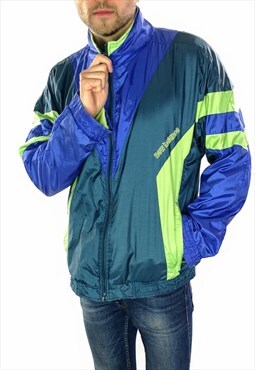 90's New Balance Track Jacket In Blue Size UK Large