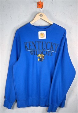 Vintage 90s Kentucky Wildcats Sweatshirt Blue XL