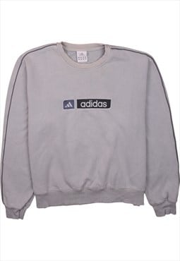 Vintage 90's Adidas Sweatshirt Spellout Crew Neck