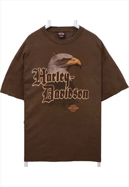 Vintage 90's Harley Davidson T Shirt Back Print Graphic