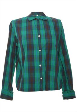 Vintage Checked Green Shirt - L